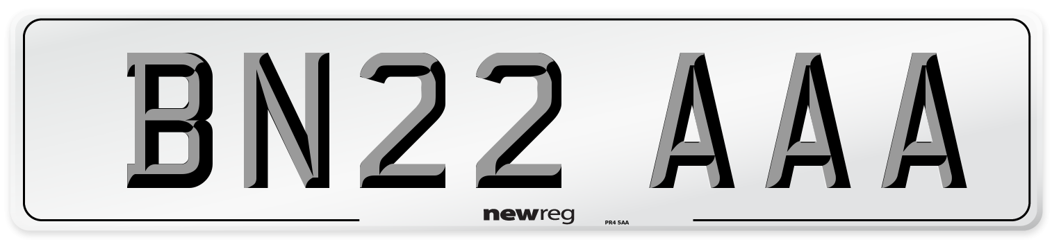 BN22 AAA Number Plate from New Reg